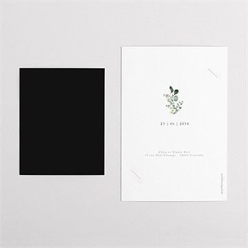 Remerciement mariage tendre murmure duo - Dos du remerciement