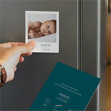 Faire-part naissance mes jolies icônes duo - Mise en situation