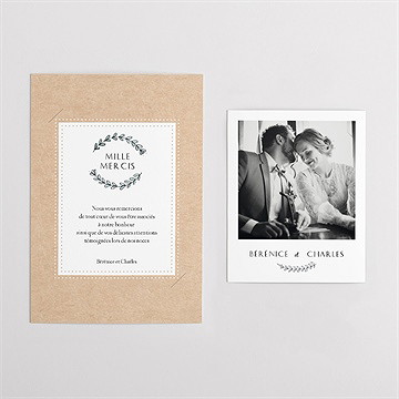 Remerciement mariage avec programme duo - Vue d'ensemble