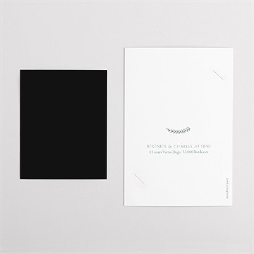 Remerciement mariage avec programme duo - Dos du remerciement