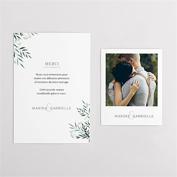 Remerciement mariage douceur du pinceau duo - Vue d'ensemble