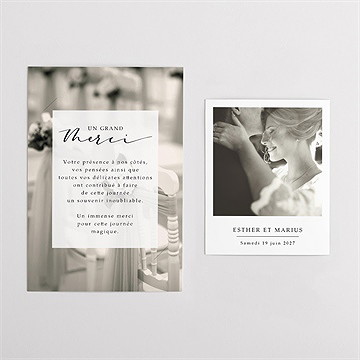 Remerciement mariage liés pour toujours duo - Vue d'ensemble