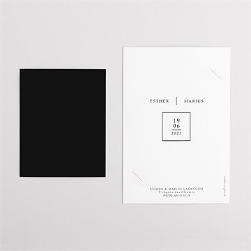 Remerciement mariage liés pour toujours duo - Dos du remerciement