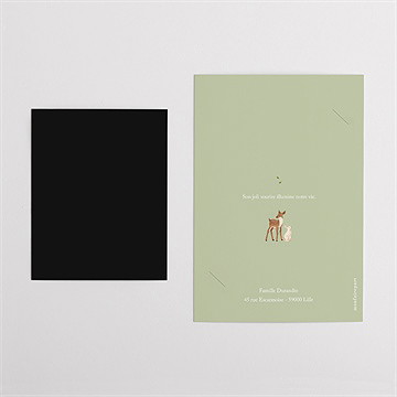 Faire-part naissance joyeux compères duo - Dos du faire-part