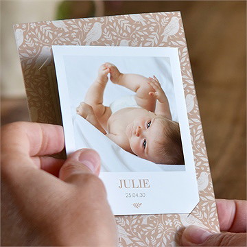 Faire-part naissance espiègle duo - Mise en situation