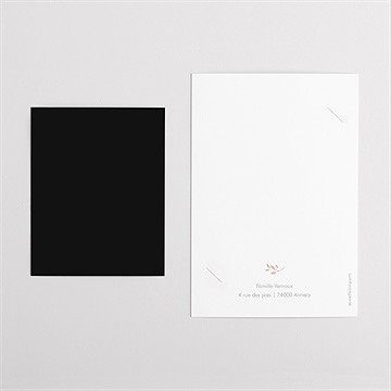 Faire-part naissance espiègle duo - Dos du faire-part