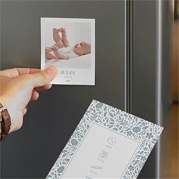 Faire-part naissance adorable duo - Mise en situation