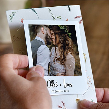 Remerciement mariage art champêtre duo - Mise en situation