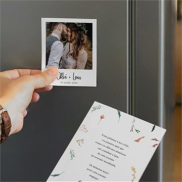 Remerciement mariage art champêtre duo - Mise en situation