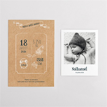 Faire-part naissance on vous présente duo - Vue d'ensemble