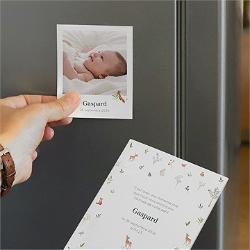 Faire-part naissance gaiement duo - Mise en situation