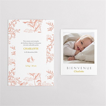 Faire-part naissance notre joie duo - Vue d'ensemble