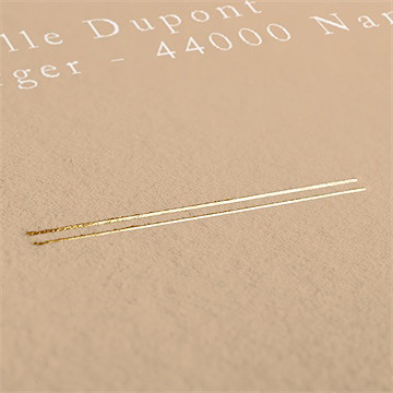 Faire-part naissance fleurs vintage dorure - Détail du dos du faire-part