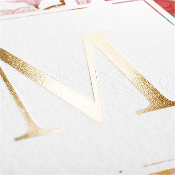 Faire-part naissance coloré dorure - Marquage à chaud OR