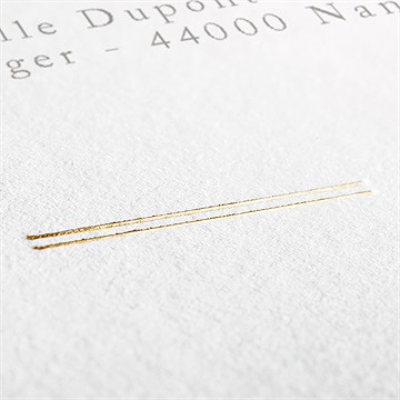 Faire-part naissance coloré dorure - Détail du dos du faire-part