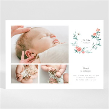 Remerciement naissance printemps jumeaux