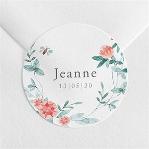 Sticker naissance printemps