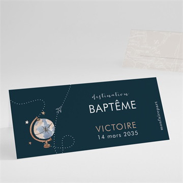 Marque-place baptême mon passeport bapteme magnet