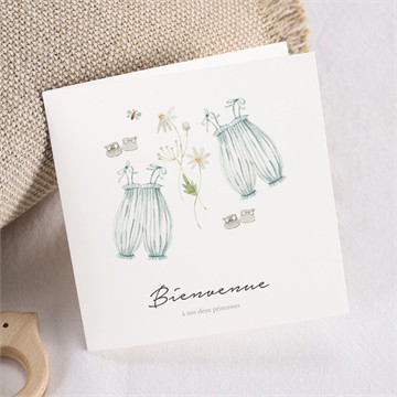 Carte pliée - carré