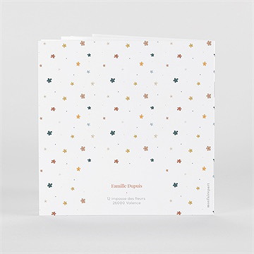 Mini album photo fleuri - Dos du mini-albums