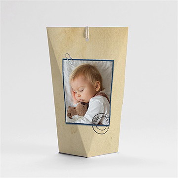 Boîte de dragées baptême télégramme baptême étui - Dos de la boîte