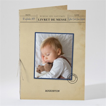 Livret de messe baptême télégramme baptême magnet