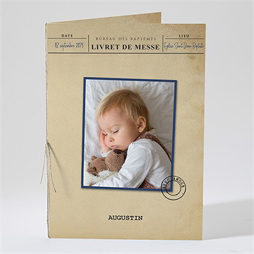 Livret de messe baptême télégramme baptême