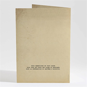 Livret de messe baptême télégramme baptême - Dos du livret