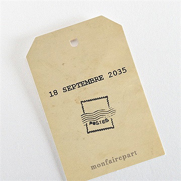 Etiquette baptême télégramme baptême - Dos de l'étiquette