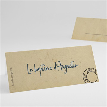 Marque-place baptême télégramme baptême magnet