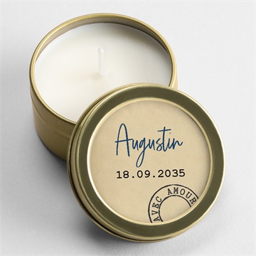 Bougie baptême télégramme baptême magnet