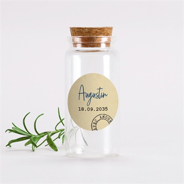 Mignonette baptême télégramme baptême magnet