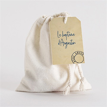 Pochon baptême télégramme baptême - Mise en situation