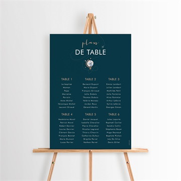 Plan de table baptême mon passeport bapteme magnet