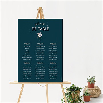 Plan de table baptême mon passeport bapteme - Mise en situation