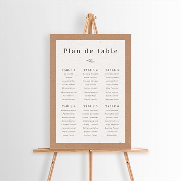 Plan de table mariage capsule champetre