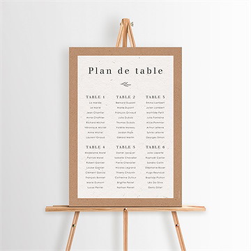 Plan de table mariage capsule champetre