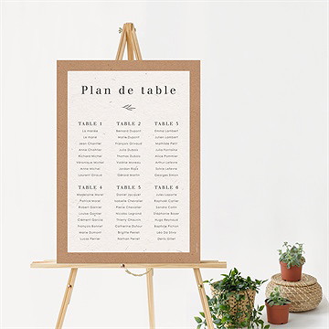 Plan de table mariage capsule champetre - Mise en situation