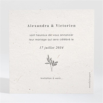 Save the Date mariage capsule champetre - Dos de la carte