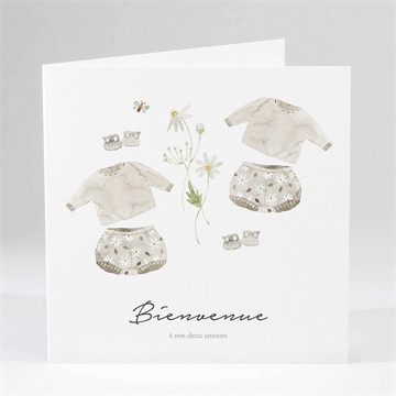 Carte pliée - carré