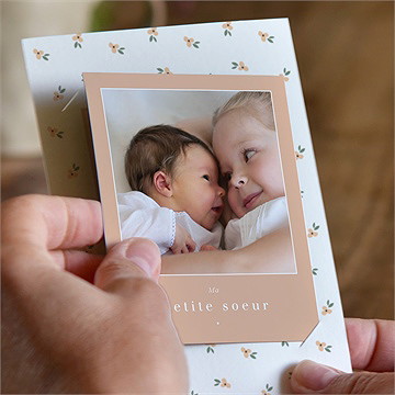 Faire-part naissance ma petite soeur - Mise en situation