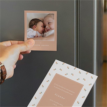 Faire-part naissance ma petite soeur - Mise en situation