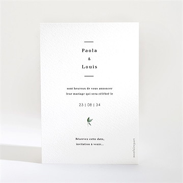 Save the Date mariage encapsulés - Dos de la carte