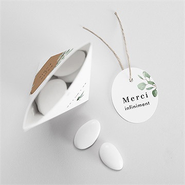 Boîte de dragées mariage encapsulés étui - Intérieur de la boîte