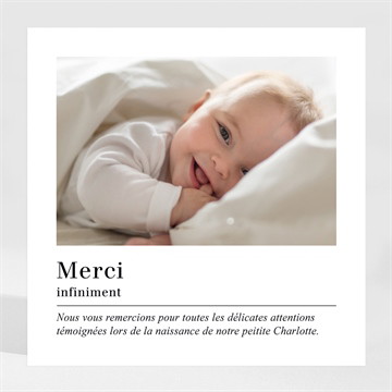Remerciement naissance tendre définition