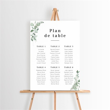Plan de table mariage encapsulés