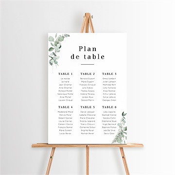 Plan de table mariage encapsulés