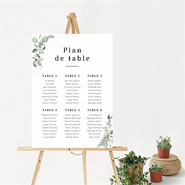 Plan de table mariage encapsulés - Mise en situation