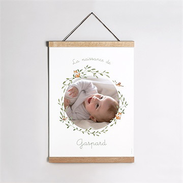 Affiche naissance famille renard