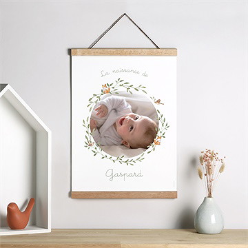 Affiche naissance famille renard - Mise en situation